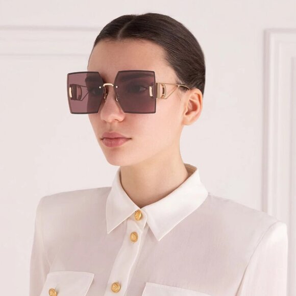 NEW 30MONTAIGNE S7U B0A0 DIOR GOLD GREY WOMEN DIOR SUNGLASSES - Picture 8 of 15